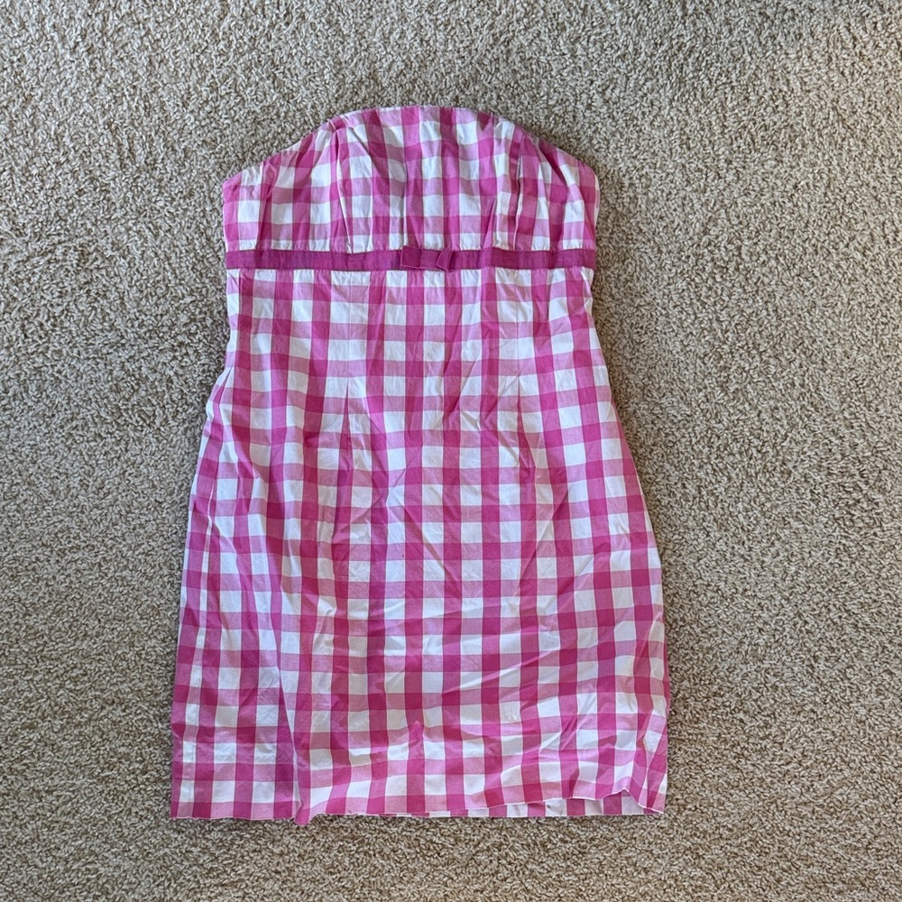 Lilly Pulitzer Pink and White Checkered Dress Size 4